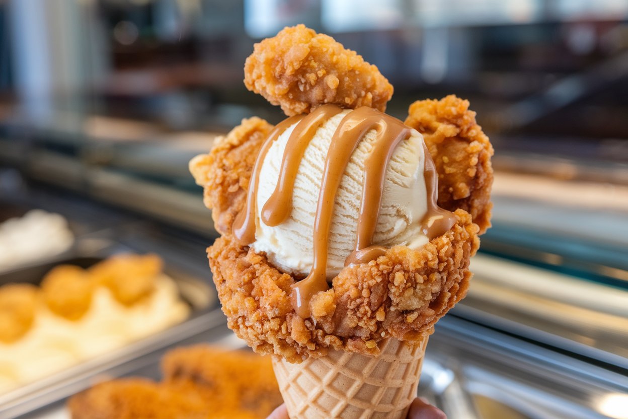 fried chicken ice cream