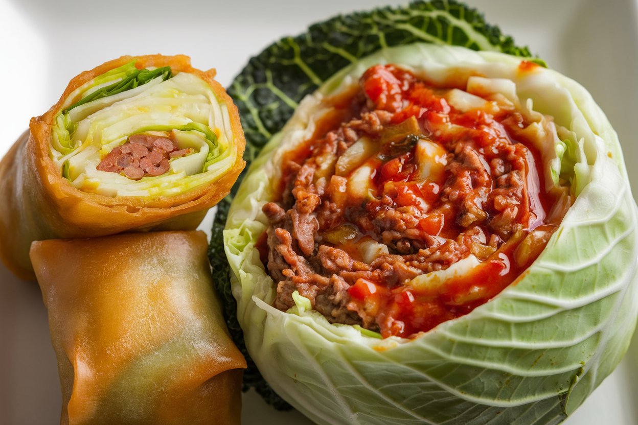 What's the difference between an egg roll and a cabbage roll?