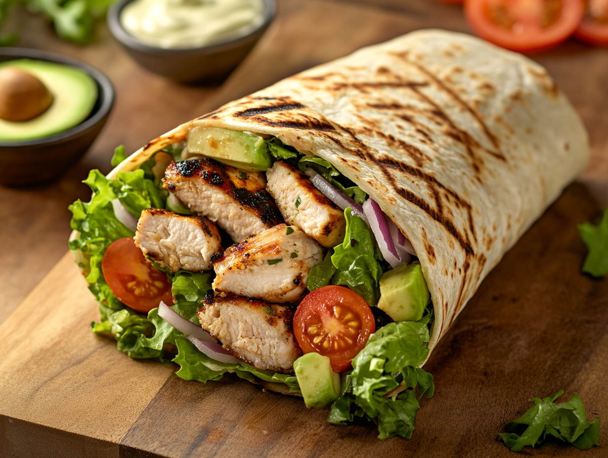 grilled chicken wrap